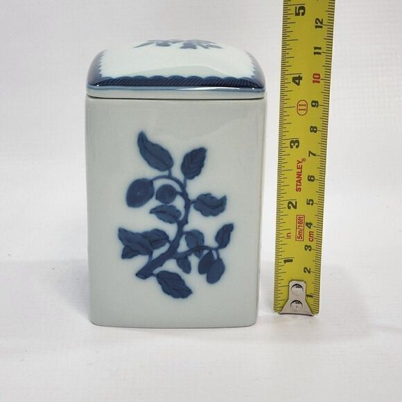MOTTAHEDEH Charleston  Blue Pineapple 4.5" Cigarette Box & Lid Portugal - Picture 3 of 11